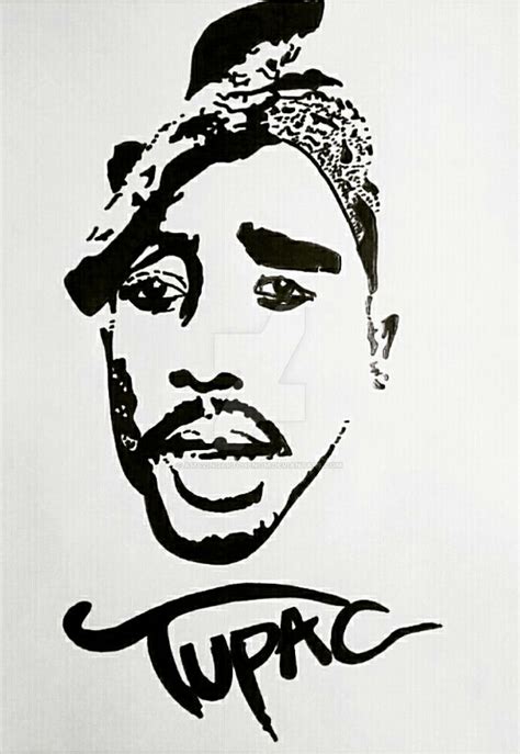 The Essence Of Tupac Shakur Stencil Art By Amazingartphenom On Deviantart