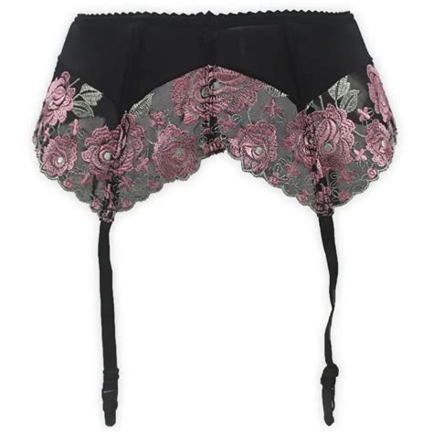buy floral lace garter belts for stockings sexy wedding lingeries embroidery