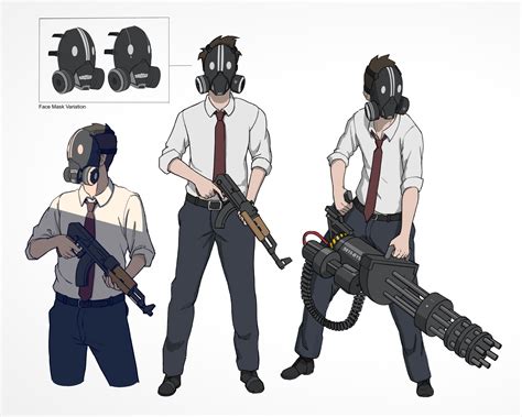 Character Design Guns Drawing Character Design Guns Pose