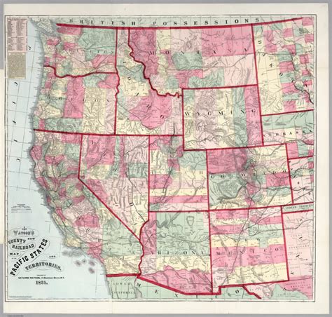 Pacific States And Territories David Rumsey Historical Map Collection