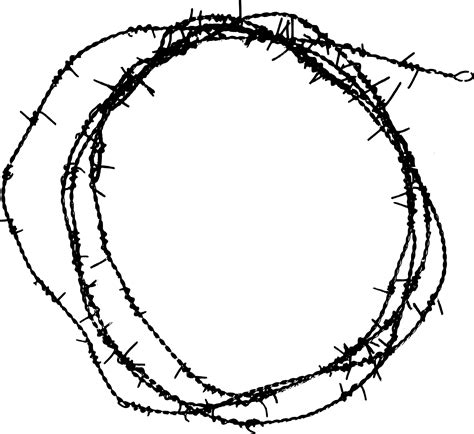 7 Circle Barbed Wire Frame PNG Transparent OnlyGFX