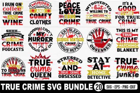 True Crime Svg Bundle Graphic By Robi Graphics · Creative Fabrica