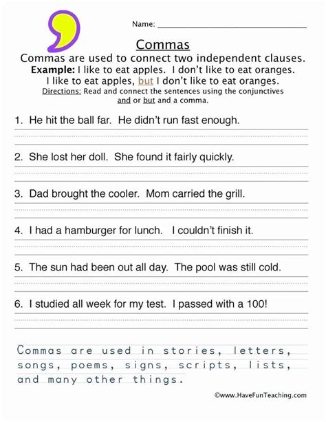 Complex Sentence Worksheet 3rd Grade