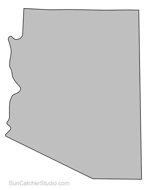 Arizona State Outline Clipart Arizona Outline Png Transparent