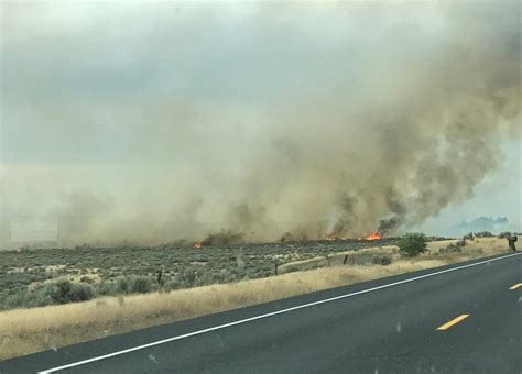 Wildfire contained near ephrata, at least 200 acres burned friday evening