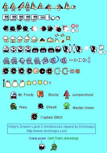 The Spriters Resource Full Sheet View Kirbys Dream Land 2 Mini