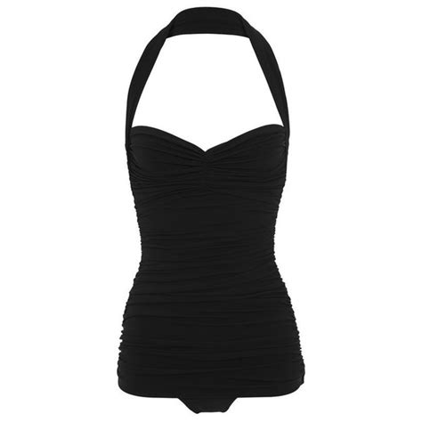 Norma Kamali Ruched Halter Neck Swimsuit Found On