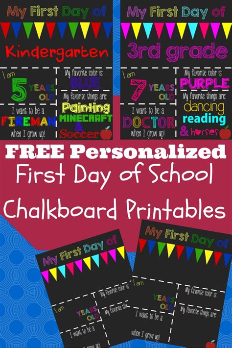 Free Printable First Day Of School Signs Printable Fr
