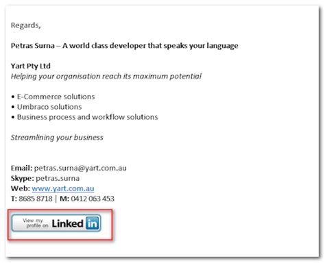 How To Create A Linkedin Signature In Outlook