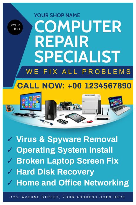 Computer Repair Template Postermywall