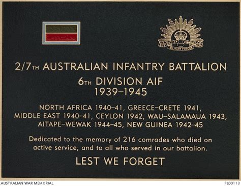 Virtual War Memorial 2nd7th Infantry Battalion