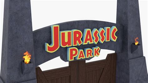 Jurassic Park Gate 3d Model Turbosquid 1665766