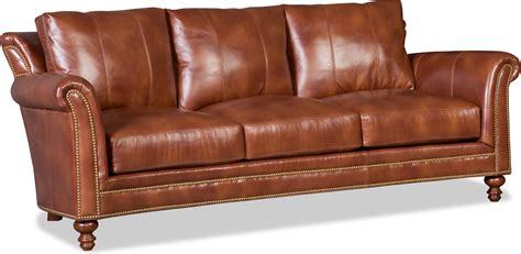 Richardson Stationary Leather Sofa 8 Way Tie 866 95 By Bradington Young