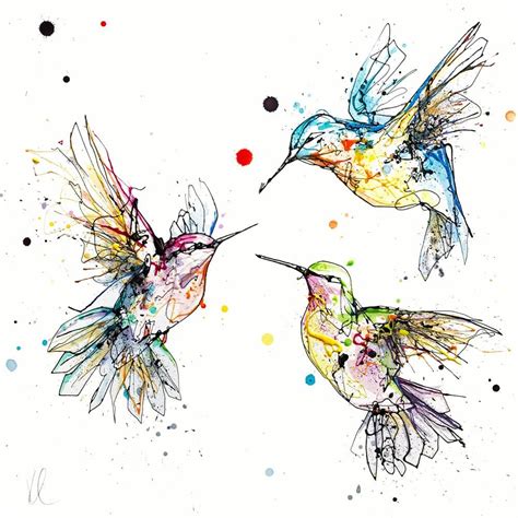 Beautiful Bird Art Of Hummingbirds In Flight Hummingbird Art
