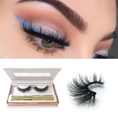 dysilk 3d mink magnetic eyelashes suit with magnetic eyeliner natural false eyelashes magnet