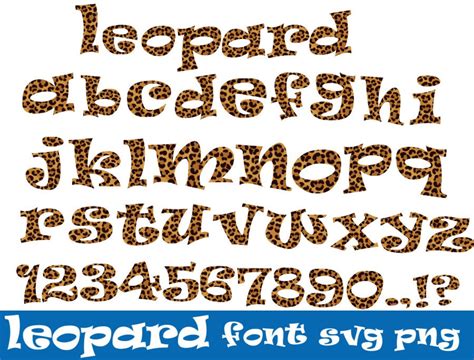 Leopard Font Svg Leopard Font For Cricut Leopard Alphabet Etsy