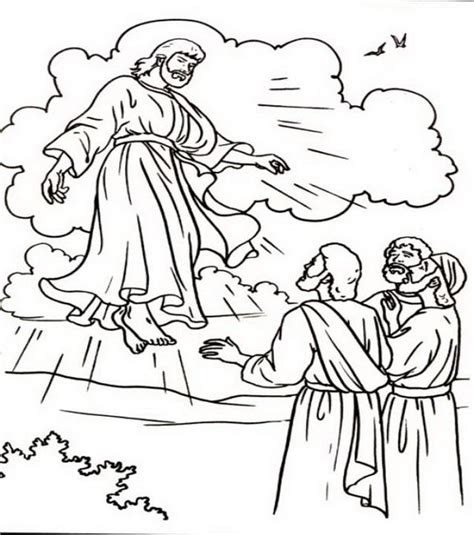 Ascension Of Jesus Christ Coloring Pages Bible Coloring Time