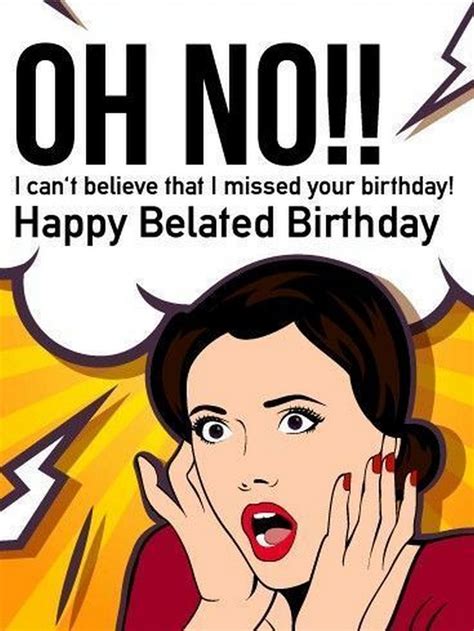 Happy Belated Birthday Funny Images For Her The Cake Boutique