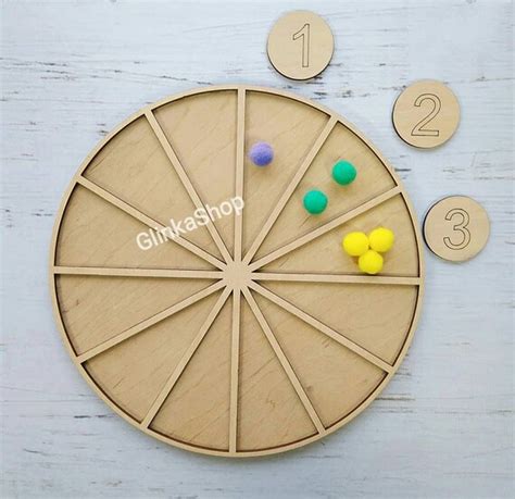 Learning Mathematics Board Montessori Counting Wooden Etsy