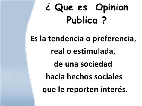 Opinion Publica