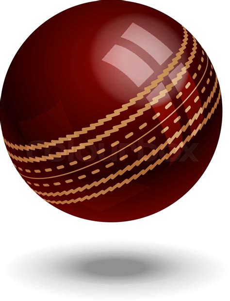 Cricket Ball Vector Illustration Stock Vector Colourbox