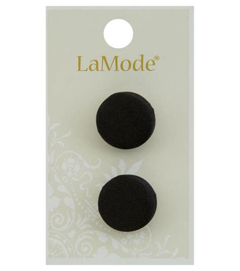 La Mode 34 Black Shank Buttons 2pk Joann