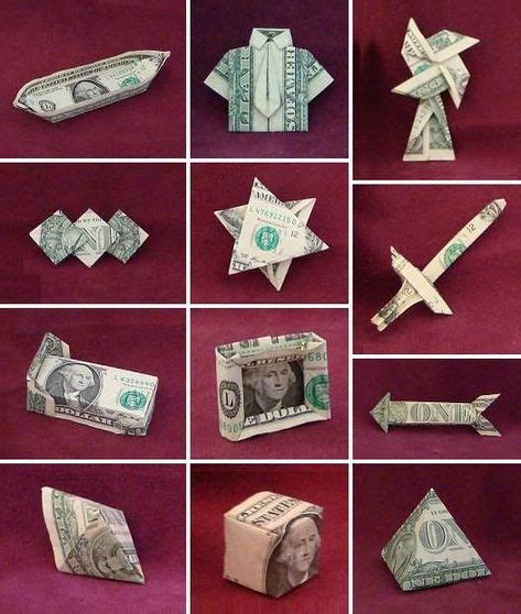 12 Ideas De Origami De Billete De Un Dólar Origami De Billete De Un