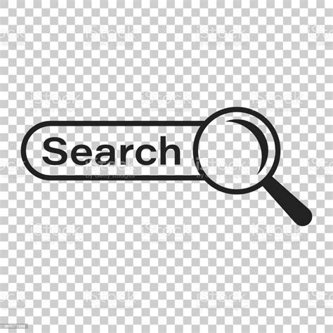 Search Bar Vector Ui Element Icon In Flat Style Search Website Form