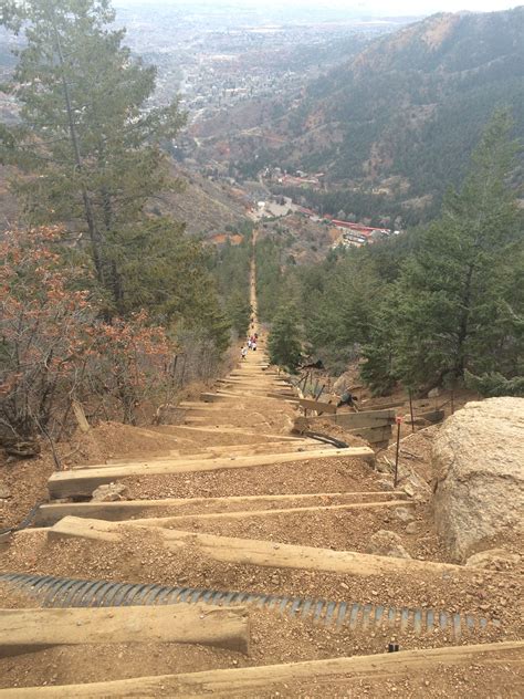Manitou Incline 2090 Ft Up With 68 Incline At Points Amazing Hike Manitou Springs Co