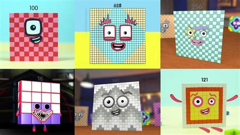 Numberblocks Squares Best Moments 100 196 324 625 And More Youtube