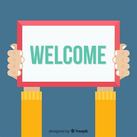 Modern Welcome Composition With Flat Design Vector Free Download