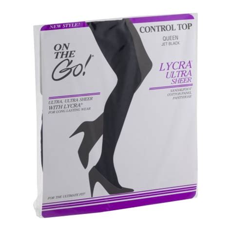 Lycra Ultra Sheer Pantyhose Queen Jet Black On The Go 1 Ct Delivery