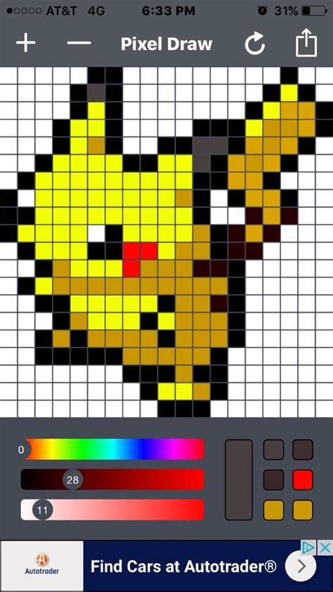 Pikachu Pixelart Pok Mon Amino