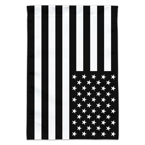 Subdued Reverse American Usa Flag Black White Military Tactical Garden