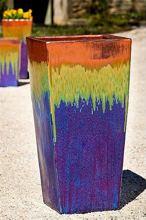Colorful Planters Have A Bright Style That Adds A Fun Pop Of Color To