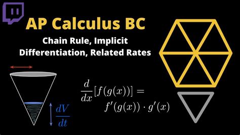 Calculus Chain Rule Implicit Differentiation Related Rates Youtube