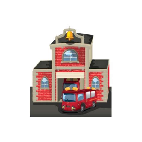Fire House And Fire Truck Cut Outs Zazzle