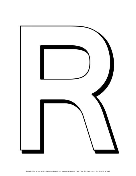 Letter R Coloring Printable English Alphabet Coloring Page In 2021