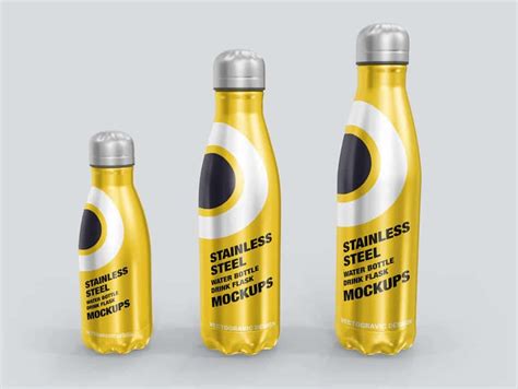 stainless steel water bottle mockups css author