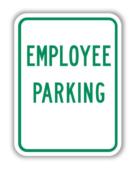 Employee Parking Sign Rp 4 Parking And Standing Signs Tapco