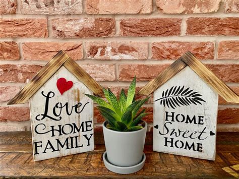 New Home Sign Wooden Home Block Farmhouse Sign Home Sweet Home Sign