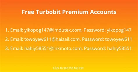 35 Free Turbobit Premium Accounts Followchain