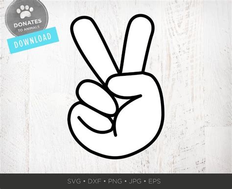 Peace Hand Svg Peace Sign Hand Symbol Png Clipart Peace Etsy In 2021