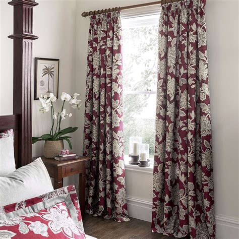 Whether you are looking for a fun printed pattern, like polka dots, stripes, stars or hearts, or you are looking for something simple yet classic our kids blinds and curtains have something that will suit every child's bedroom or nursery décor. Dorma Red Samira Lined Pencil Pleat Curtains | Pleated ...