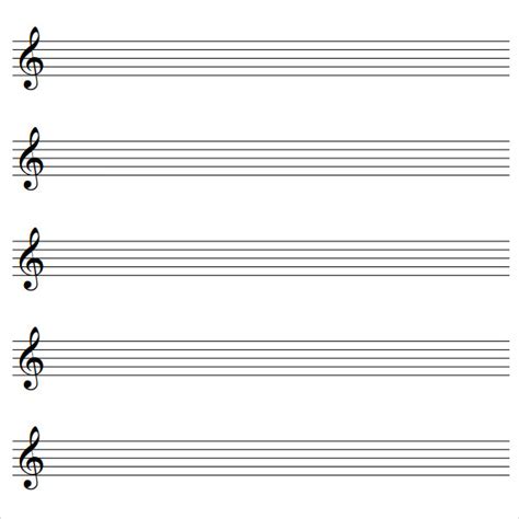 9 Sample Music Staff Paper Templates To Download For Free Sample