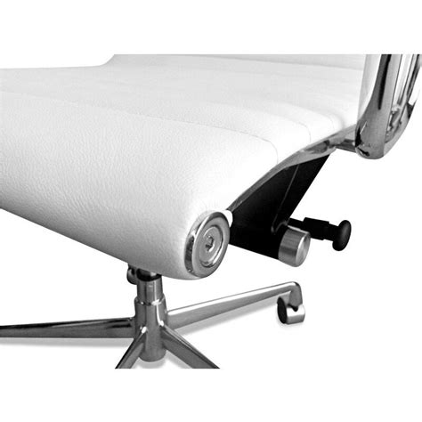 Shop with afterpay on eligible items. Executive Leather Office Chair - Eames Replica - White ...
