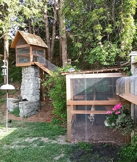 Cats love the outdoors, but allowing your cat to roam freely in your yard is not the best idea for your cat, the birds and other wildlife in the neighborhood, or for neighbors who might be allergic to or. Another awesome outdoor cat enclosure | Cuckoo4Design