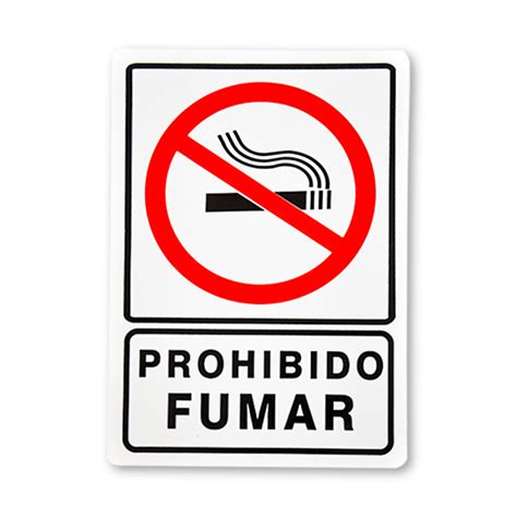 Señalamiento Prohibido Fumar 25 X 35 Cm Pieza Bravo Safety