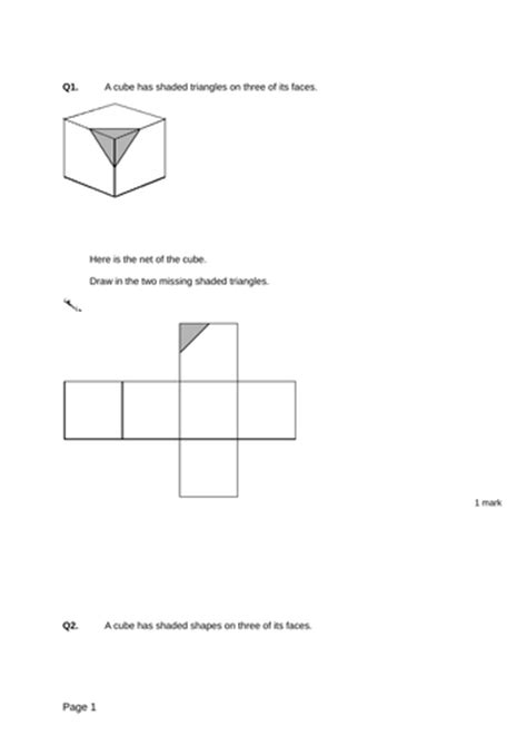 Using a resource which has all the sats questions stored on it and my own logical grouping of test questions i have created many word documents with the sats questions reduced in size etc to save paper!! 3D shapes - Levelled SATs questions | Teaching Resources