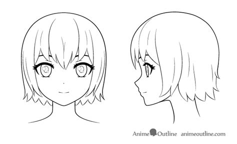 If you are looking for anime drawings outline you've come to the right place. How to Draw an Anime Girl's Head and Face - AnimeOutline